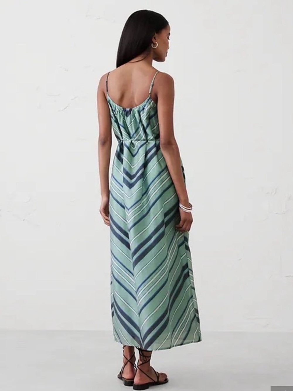 NWT BANANA REPUBLIC Tie-Waist Organza Maxi Dress - Picture 4 of 8